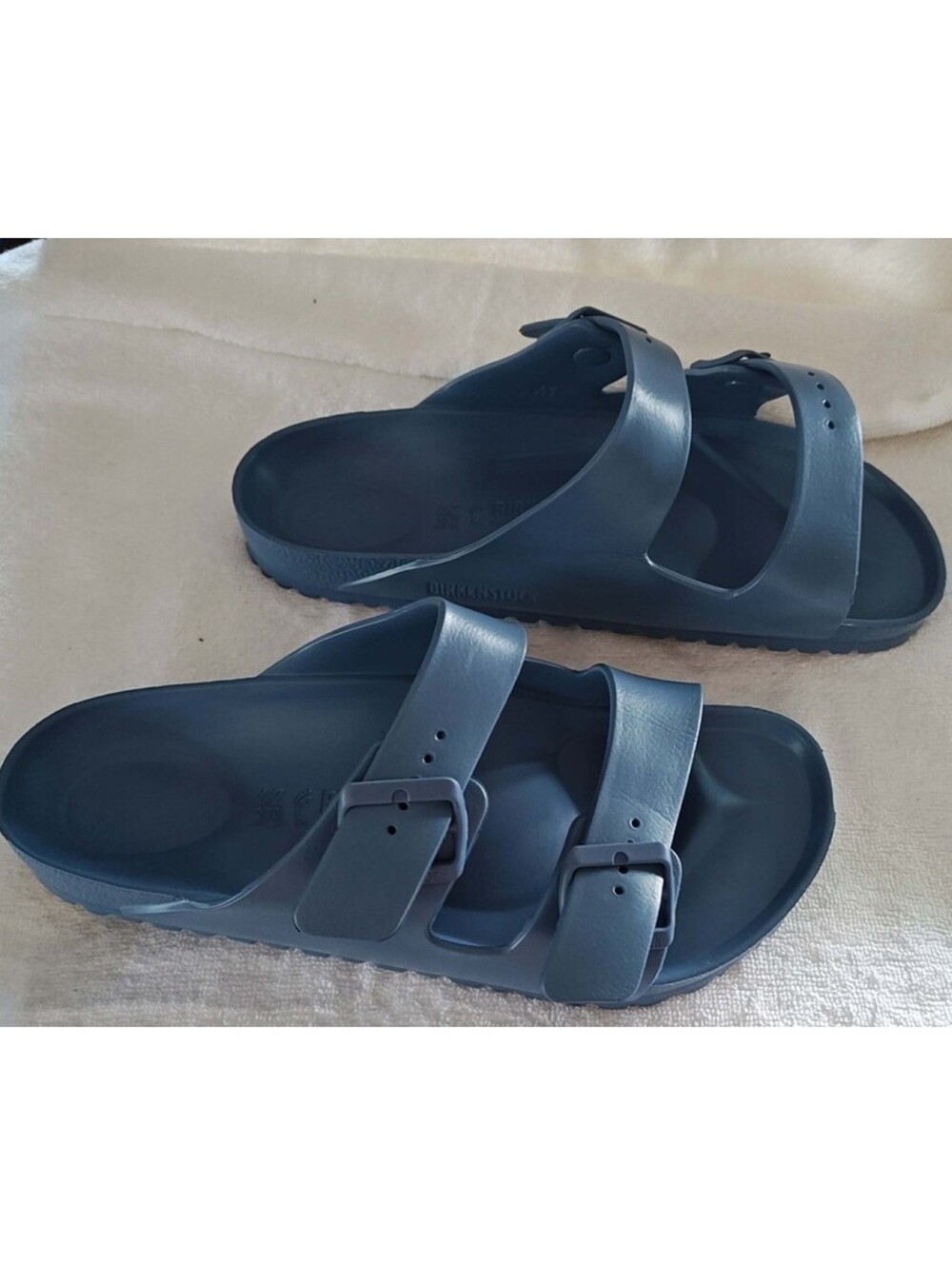 Birkenstock Arizona Essentials EVA Double Strap Buckles Navy Sz 42 M 9.0 UK 8